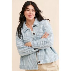 GREYLIN Houndstooth Shirt Jacket